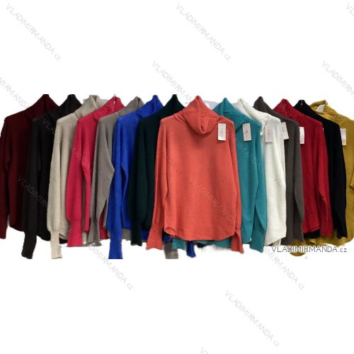 Women's long-sleeved, lightweight, zipped hooded sweatshirt, oversized (52/54/56 ONE SIZE) ITALIAN FASHION IMC25359