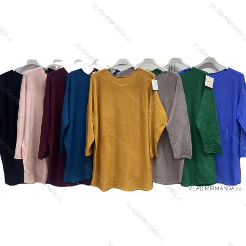 Women's long-sleeved, lightweight, zipped hooded sweatshirt, oversized (52/54/56 ONE SIZE) ITALIAN FASHION IMC25359