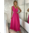 Women's Sleeveless Long Party Dress (S/M ONE SIZE) ITALIAN FASHION IMPBB22 IMPBB225009kt/DRU S/M neon pink