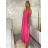 Women's Sleeveless Long Party Dress (S/M ONE SIZE) ITALIAN FASHION IMPBB22 IMPBB225009kt/DRU S/M neon pink