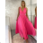 Women's Sleeveless Long Party Dress (S/M ONE SIZE) ITALIAN FASHION IMPBB22 IMPBB225009kt/DRU S/M neon pink