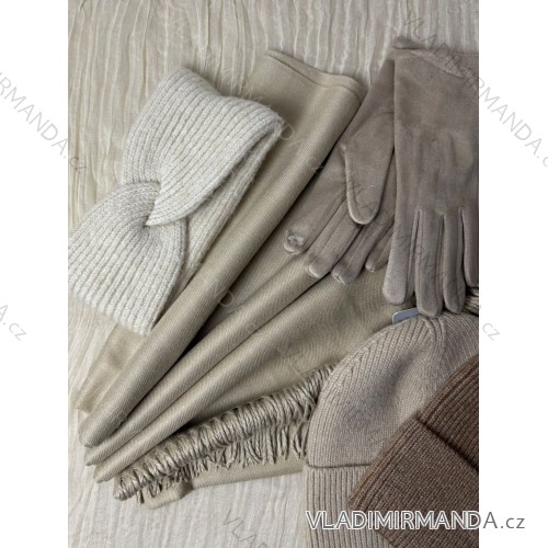 Women's knitted winter headband (ONE SIZE) SANDROU SAN23CWM-2122 ONE SIZE beige