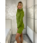 Women's Knitted Carmen Turtleneck Long Sleeve Dress (S/M, L/XL ONE SIZE) ITALIAN IM422A-82356