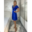 Women's Short Casual Short Sleeve Dress (S/M ONE SIZE) ITALIAN FASHION IMPSH236544 S / M / L Royal blue
