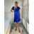 Women's Short Casual Short Sleeve Dress (S/M ONE SIZE) ITALIAN FASHION IMPSH236544 S / M / L Royal blue