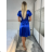 Women's Short Casual Short Sleeve Dress (S/M ONE SIZE) ITALIAN FASHION IMPSH236544 S / M / L Royal blue
