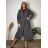 Women's Plus Size Long Sleeve Coat (3XL/4XL ONE SIZE) ITALIAN FASHION IMWQ233045 3xl / 4xl grey