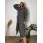Women's Plus Size Long Sleeve Coat (3XL/4XL ONE SIZE) ITALIAN FASHION IMWQ233045 3xl / 4xl grey