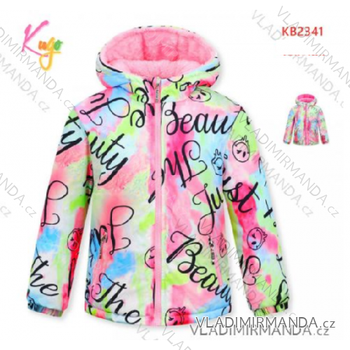 Autumn children's hooded jacket for girls (116-146) KUGO KM9924