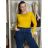 Women's Thin Knitted Long Sleeve Sweater (S/M ONE SIZE) ITALIAN FASHION IMM225812/DR