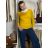 Women's Long Sleeve Knitted Sweater (S/M ONE SIZE) ITALIAN FASHION IMM22FD9073