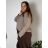 Knitted Dress a-Sweater Extended Long Sleeve Women's Plus Size (XL / 2XL ONE SIZE) ITALIAN FASHION IM4212261