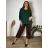 Knitted Dress a-Sweater Extended Long Sleeve Women's Plus Size (XL / 2XL ONE SIZE) ITALIAN FASHION IM4212261 56/58 wine