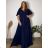 Women's long-sleeved, lightweight, zipped hooded sweatshirt, oversized (52/54/56 ONE SIZE) ITALIAN FASHION IMC25359 44/46/48 dark blue