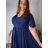 Women's long-sleeved, lightweight, zipped hooded sweatshirt, oversized (52/54/56 ONE SIZE) ITALIAN FASHION IMC25359 44/46/48 dark blue