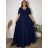 Women's long-sleeved, lightweight, zipped hooded sweatshirt, oversized (52/54/56 ONE SIZE) ITALIAN FASHION IMC25359 44/46/48 dark blue