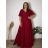 Women's long-sleeved, lightweight, zipped hooded sweatshirt, oversized (52/54/56 ONE SIZE) ITALIAN FASHION IMC25359 44/46/48 wine