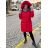 Women's oversized winter coat (S-2XL) SKORP HH-2408/DUR M red