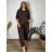 Women's Summer Long Harem Pants (42/44/46 ONE SIZE) ITALIAN FASHION IM424361 54/56/58 Brown
