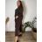 Women's Summer Long Harem Pants (42/44/46 ONE SIZE) ITALIAN FASHION IM424361 54/56/58 Brown