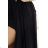 600-1 SELENA stunning long one-shoulder dress with glitter shine and a slit on the leg  BLACK black M