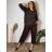 Women's Summer Long Harem Pants (42/44/46 ONE SIZE) ITALIAN FASHION IM424361 54/56/58 Brown