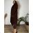 Women's 3/4 long sleeve shirt dress (XS/S/M ONE SIZE) ITALIAN FASHION IMD25030  green khaki