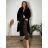 Women's 3/4 long sleeve shirt dress (XS/S/M ONE SIZE) ITALIAN FASHION IMD25030  green khaki