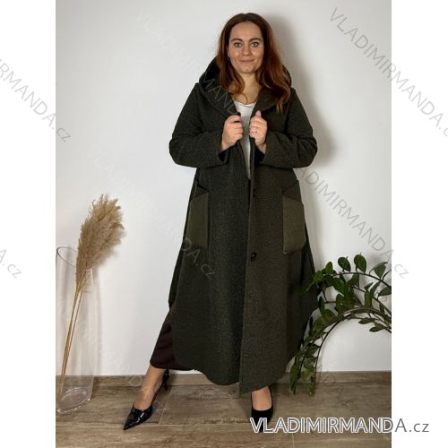 Women's 3/4 long sleeve shirt dress (XS/S/M ONE SIZE) ITALIAN FASHION IMD25030  green khaki