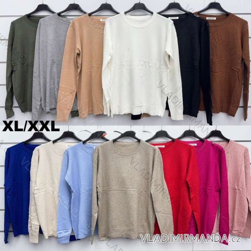 Women's oversized long sleeve knitted sweater (XL/2XL ONE SIZE) ITALIAN FASHION IMWKK2511770