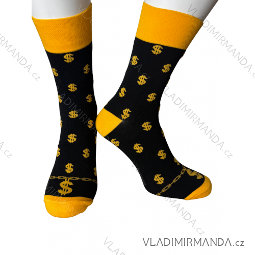 Men's socks thin (42-46) POLISH MODA DPP20003  žlutá