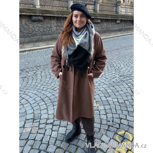 Warm long long women's cashmere scarf (uni w.72, d.190) ORCHID ORC24DAN2388-01A ONE SIZE black