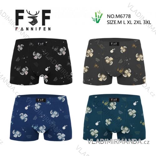 Men's bamboo boxer shorts, oversized (M-3XL) FNF25M6778