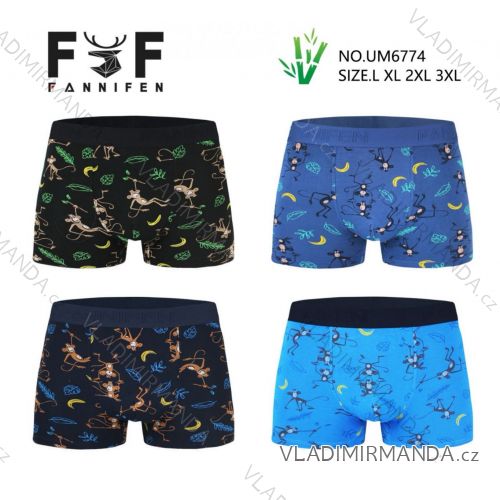 Men's bamboo boxer shorts, oversized (L-3XL) FNF25UM6774