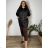 Women's oversized stretch sweatpants (50/52 ONE SIZE) ITALIAN FASHION IM425016