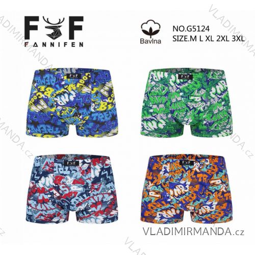 Men's cotton boxer shorts, oversized (M-3XL) FNF25G5124