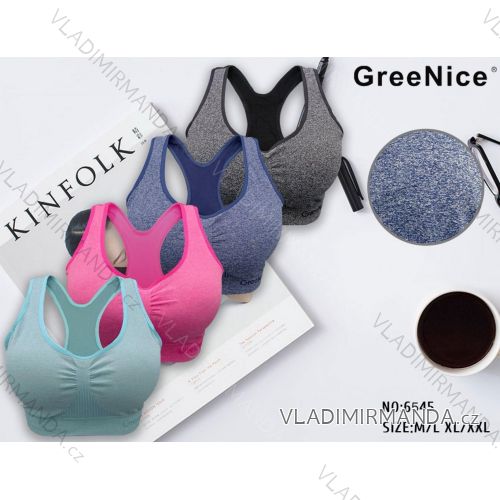 Women's sports bra, oversized (M-2XL) GREENICE GRE256545