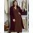 Dress sweater long sleeve ladies (uni sl) ITALIAN Fashion IM2188150 M/L/XL wine