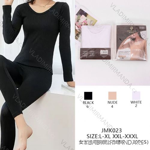 Women's long sleeve thermal T-shirt, oversized (L - 3XL) GREENICE GRE25JMK023