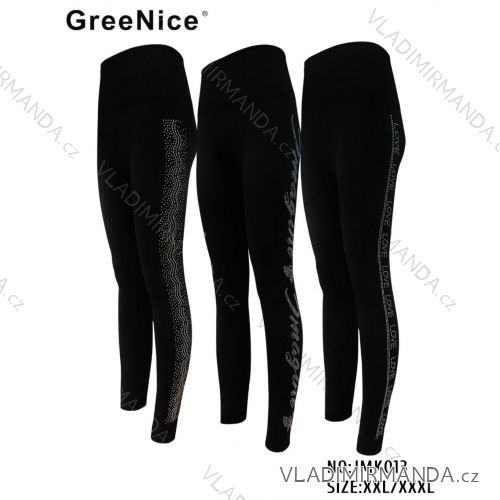Women's long leggings oversized (2XL/3XL) GREENICE GRE25JMK013