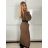 Women's long knitted long sleeve cardigan (S/M/L ONE SIZE) ITALIAN FASHION IMPLI258091 -   black -   S / M / L