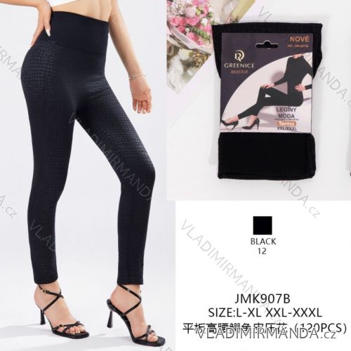 Long seamless thermal leggings for women, oversized (L/XL - 2XL/3XL) GREENICE GRE25JMK907B