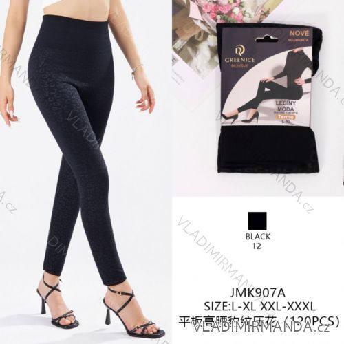 Long thermal seamless leggings for women, oversized (L/XL - 2XL/3XL) GREENICE GRE25JMK907A