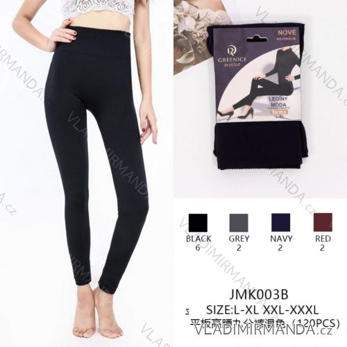 Women's seamless thermal leggings, oversized (L/XL - 2XL/3XL) GREENICE GRE25JMK003B