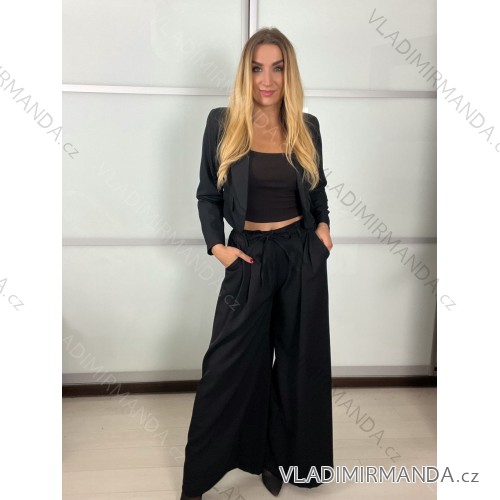 Women's long summer trousers (S/M/L ONE SIZE) ITALIAN FASHION IMM25M9227 -   black -   S / M / L