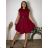 Women's short sleeve dress oversized (L-3XL) POLISH FASHION PMF20013 44 wine