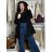 Fleece coat long sleeve zipper hooded women's oversized (XL / 2XLONE SIZE) ITALIAN FASHION IMD211123