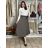 Women's long warm pleated skirt with belt (S/M/L ONE SIZE) ITALIAN FASHION IMC24594