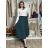 Women's long warm pleated skirt with belt (S/M/L ONE SIZE) ITALIAN FASHION IMC24594