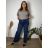 Women's wide-leg jeans, long, oversized (38-48) GOODIES GOD253848 40 blue